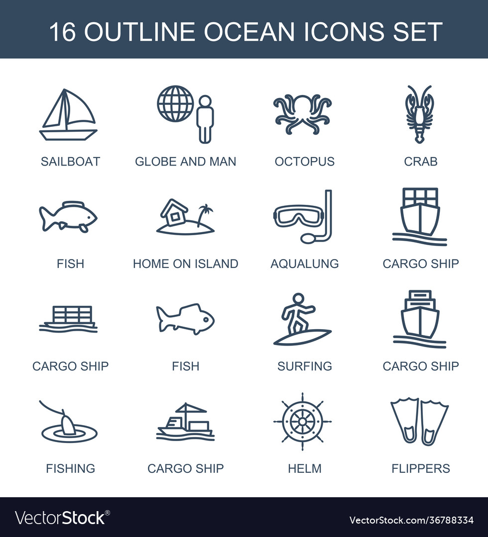 16 ocean icons