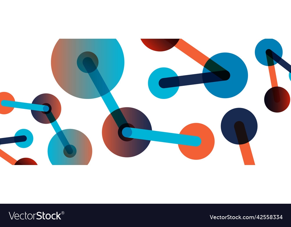 Abstract background round dots connected by lines Vector Image Abstract background round dots connected by lines
