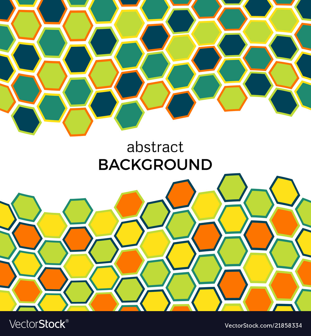 Abstract background with color hexagons elements