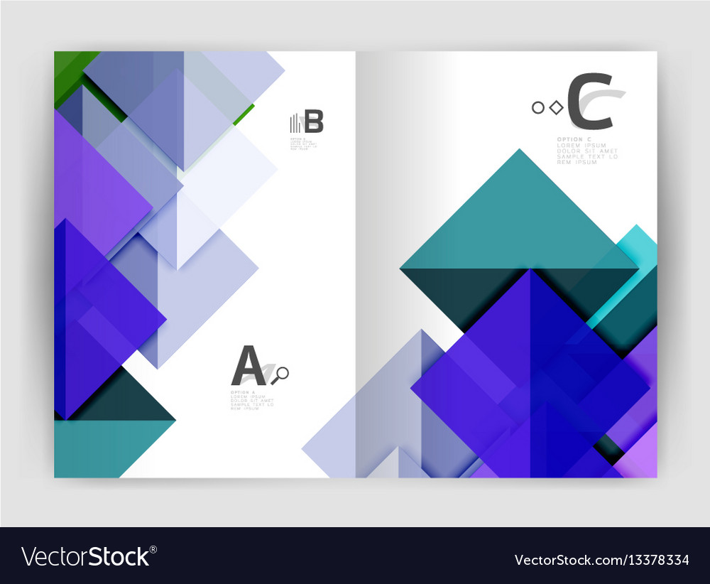 Abstract background with color triangles annual