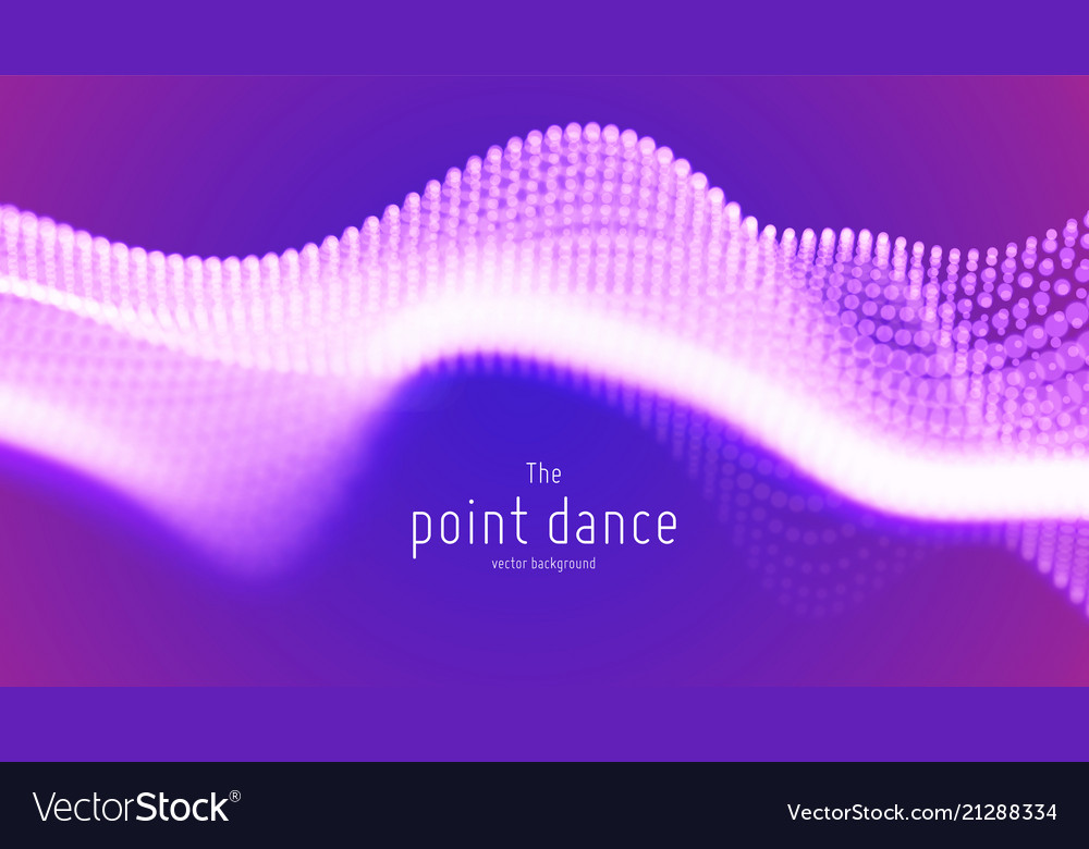 Abstract violet particle wave points array