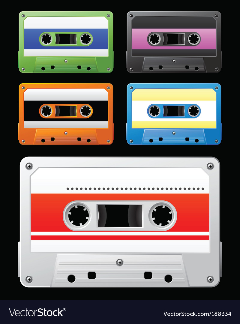 Audio cassette Royalty Free Vector Image - VectorStock