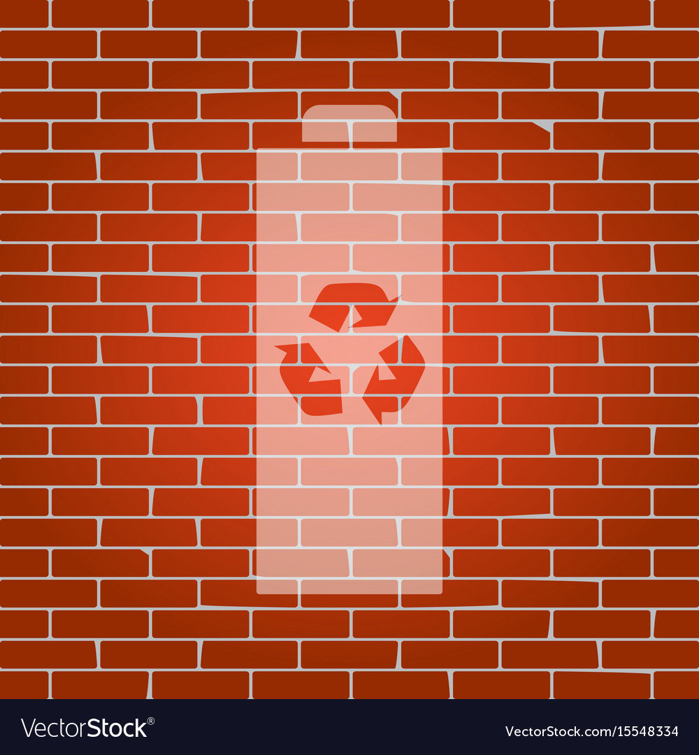 Battery recycle sign whitish Royalty Free Vector Image