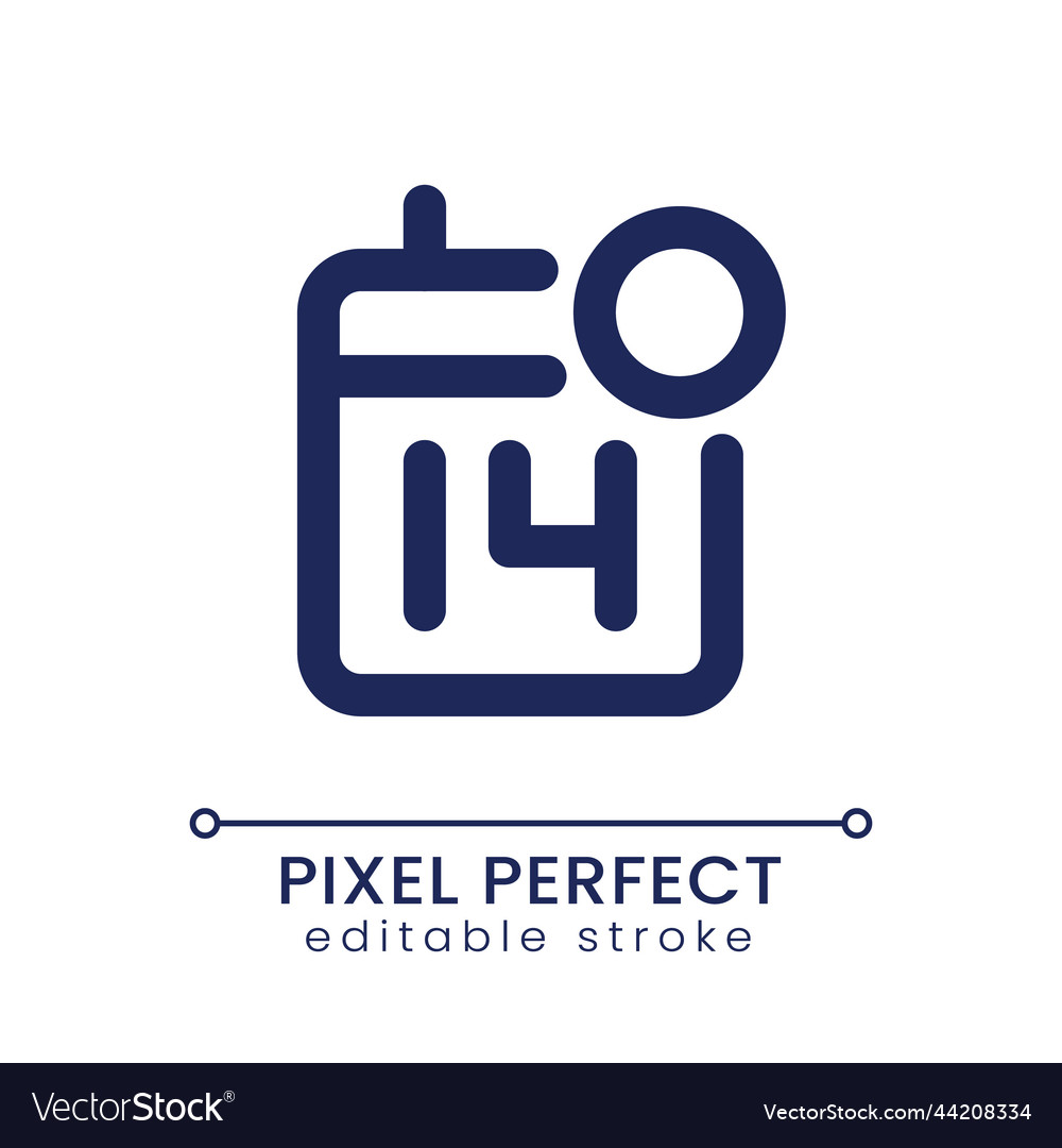 Calendar reminder pixel perfect linear ui icon