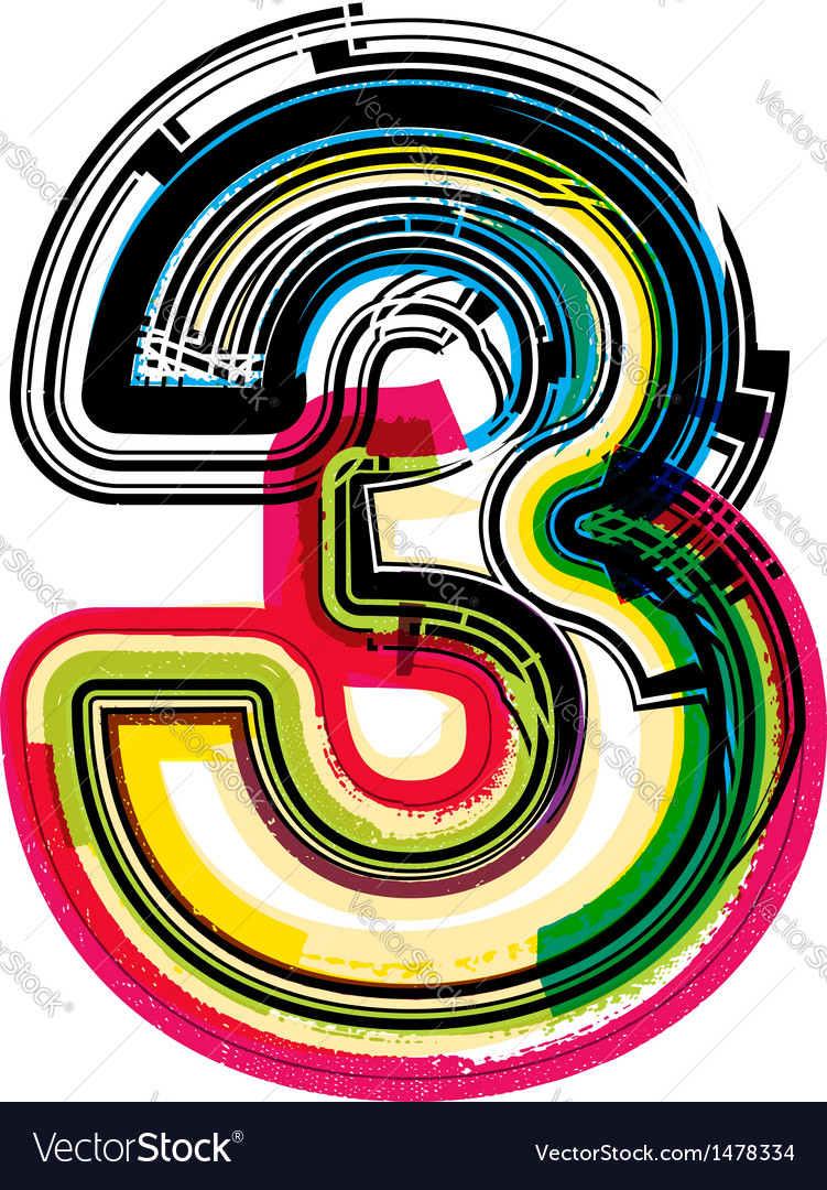 Colorful grunge font number 3