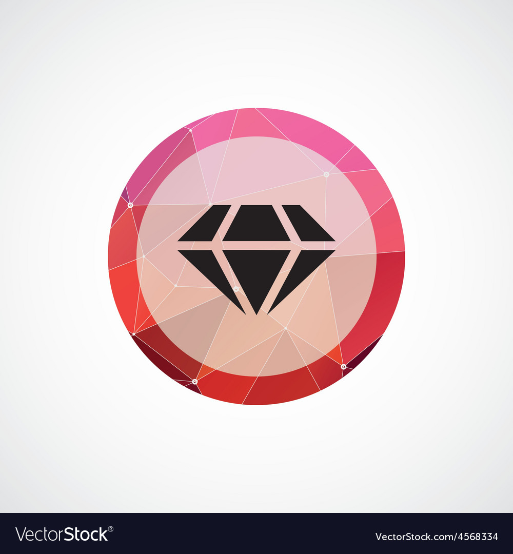 Diamond circle pink triangle background icon