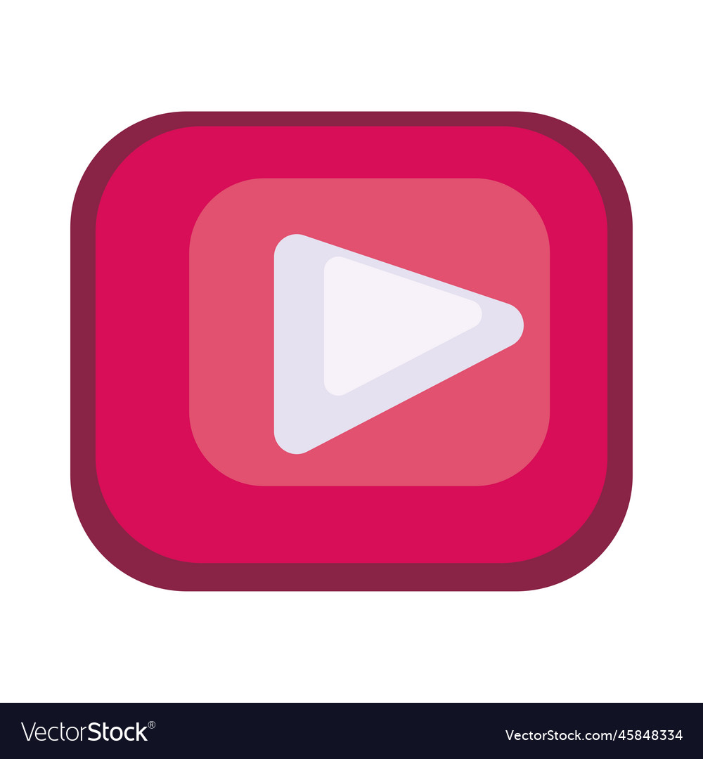 Flat play button