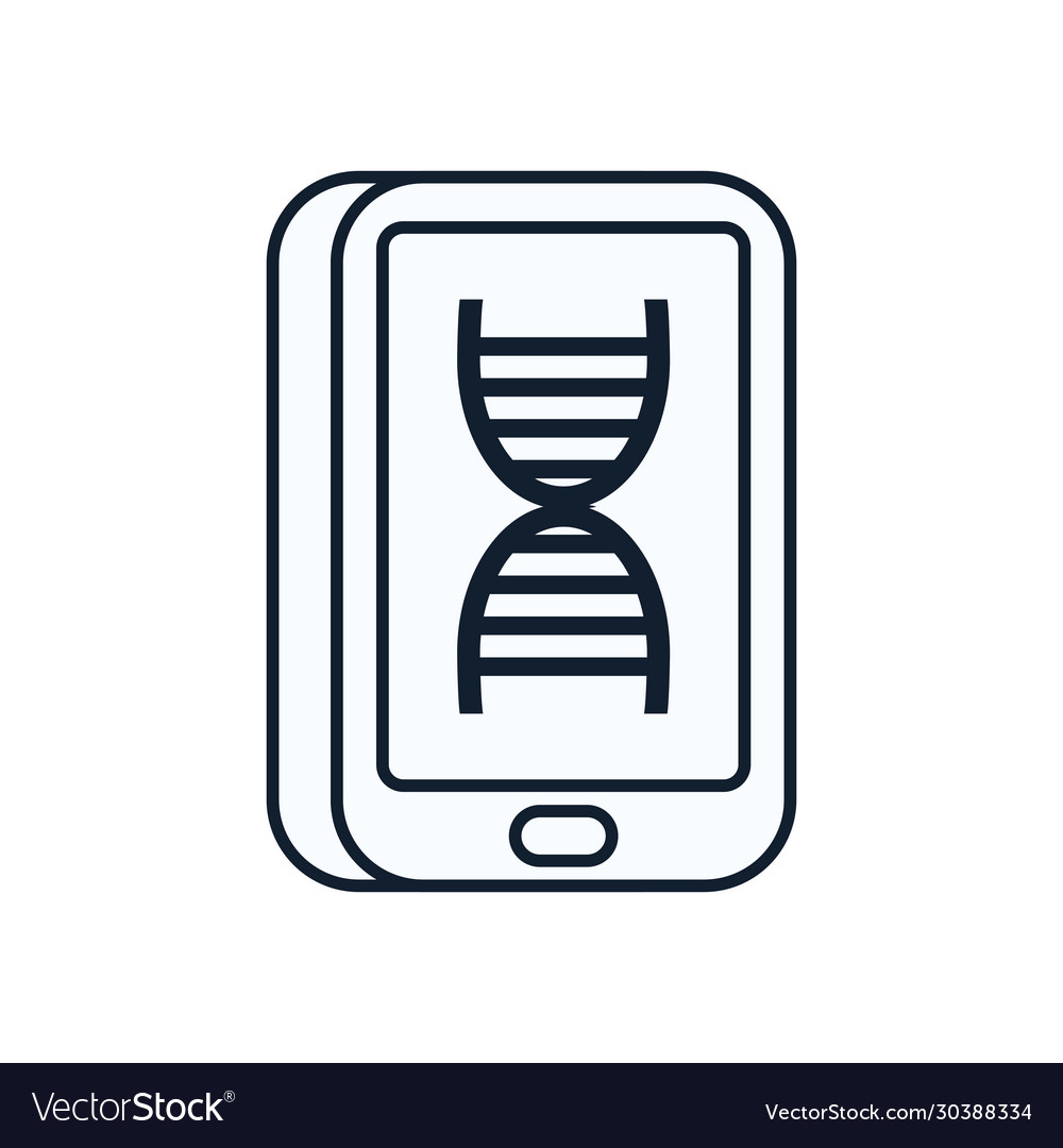 Isolated dna structure inside smartphone line