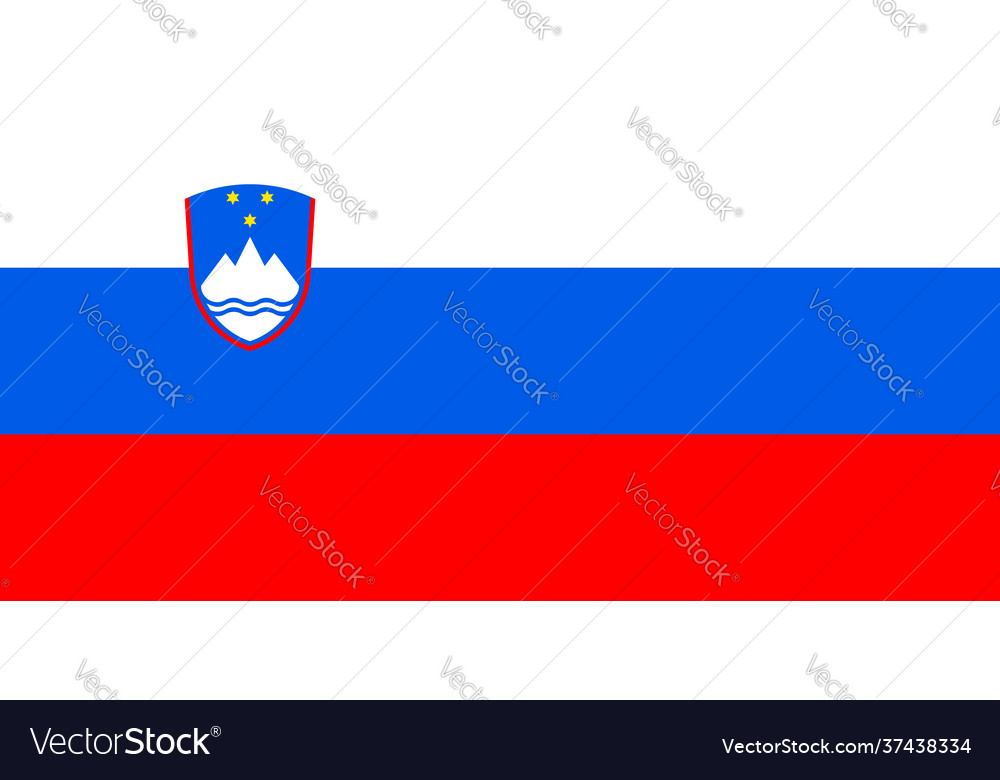 Official National Flag Slovenia Flag The Vector Image