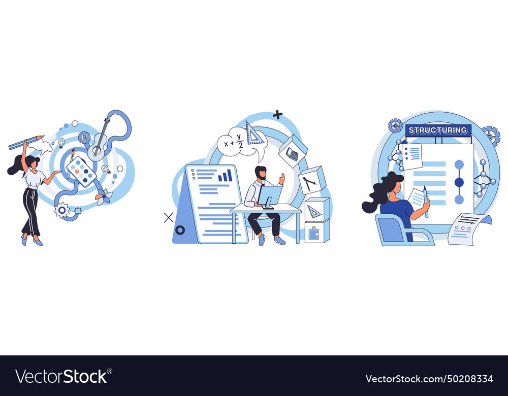 Process optimization technology integration Vector Image