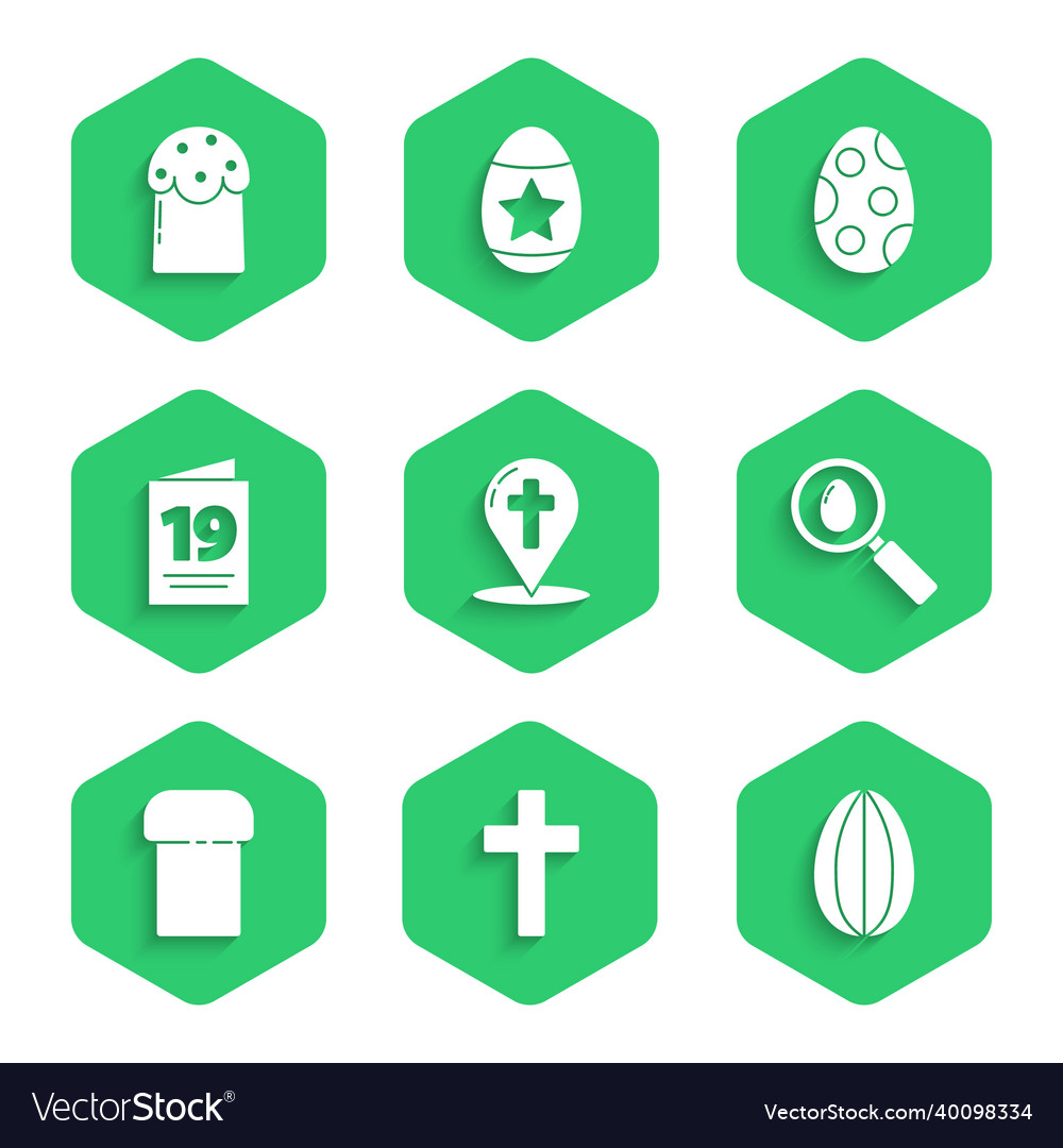Set map pointer with christian cross vector image Set map pointer with christian cross