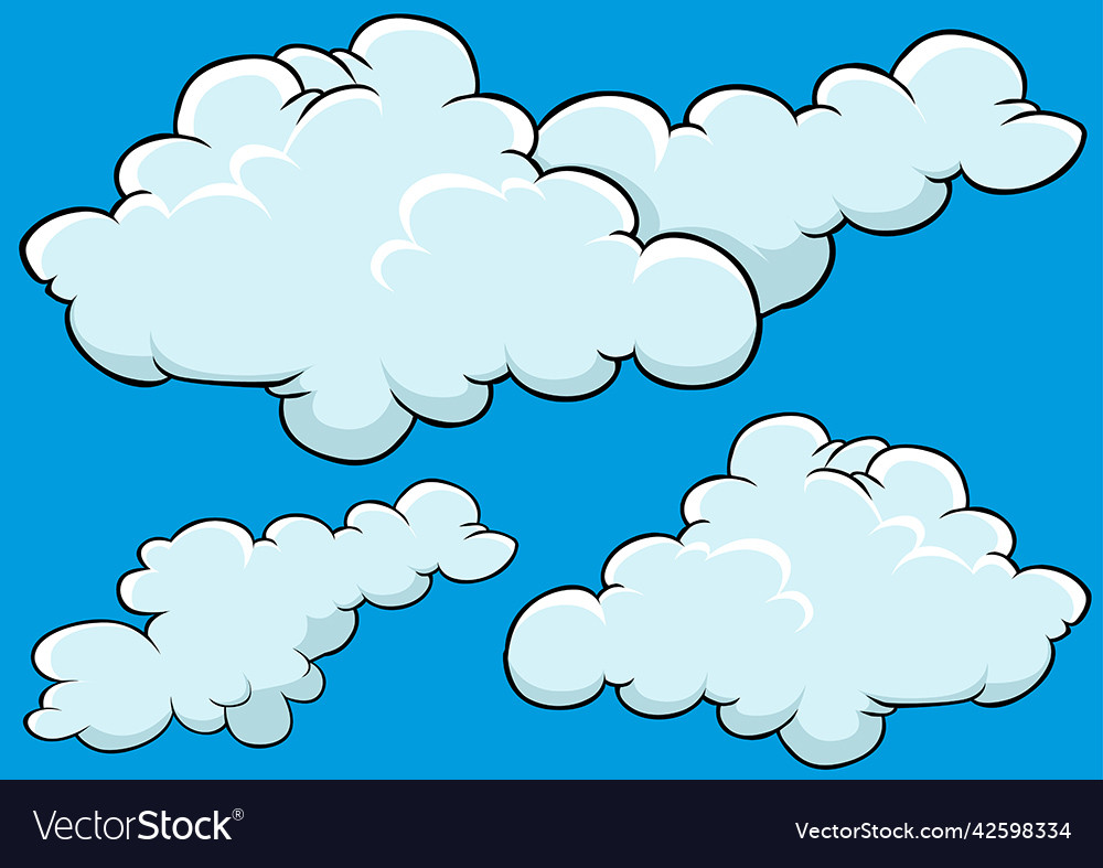 Set of different clouds