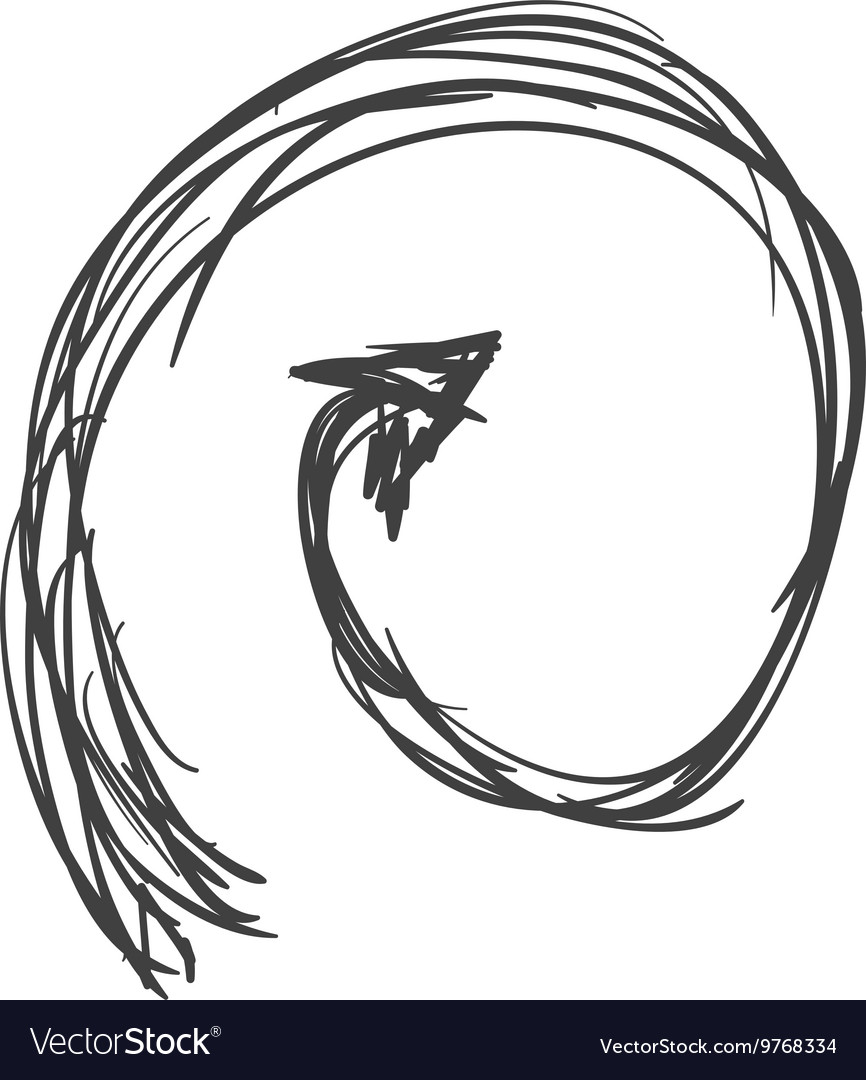 Sketch and circle arrow icon direction design