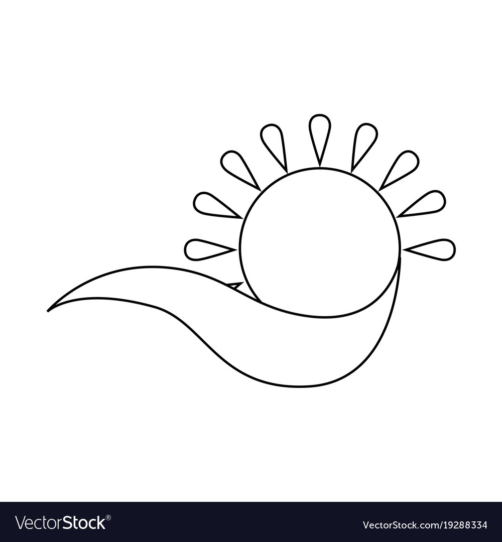 Summer sun with wind