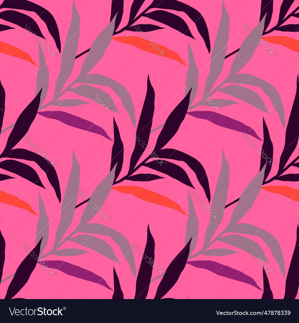 Abstract jungle palm leaf seamless pattern