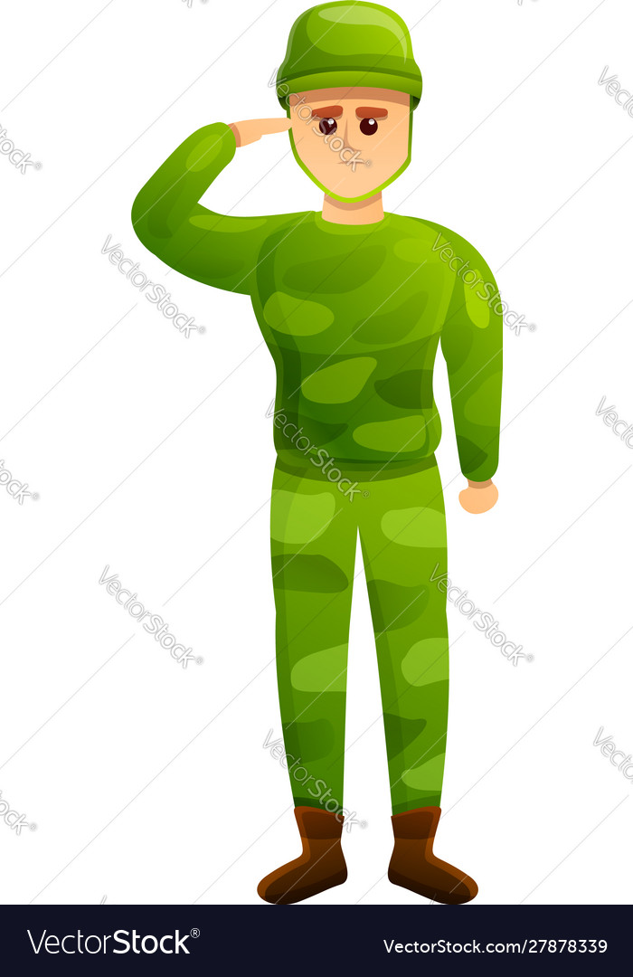 Army soldier icon cartoon style Royalty Free Vector Image