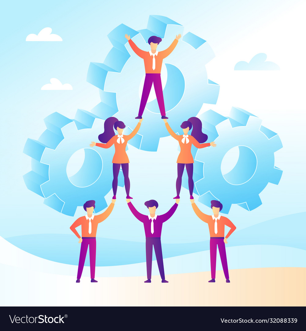 Business Pyramid Teamwork Konzept