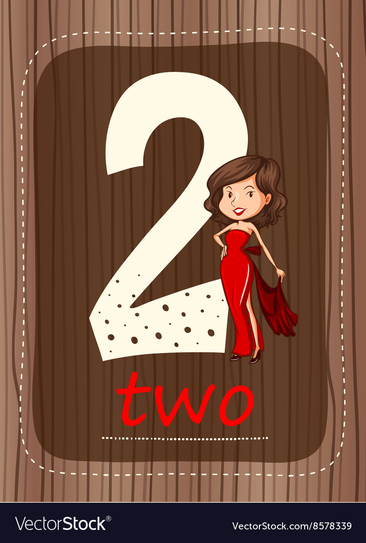 Flashcard number 2 with and word