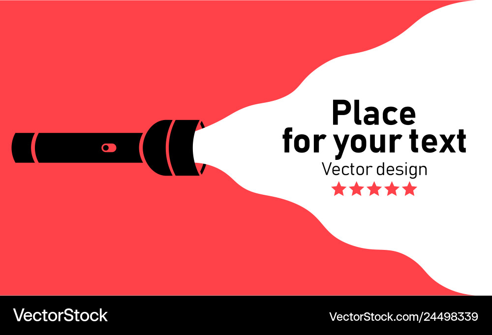 Flat flashlight Royalty Free Vector Image - VectorStock