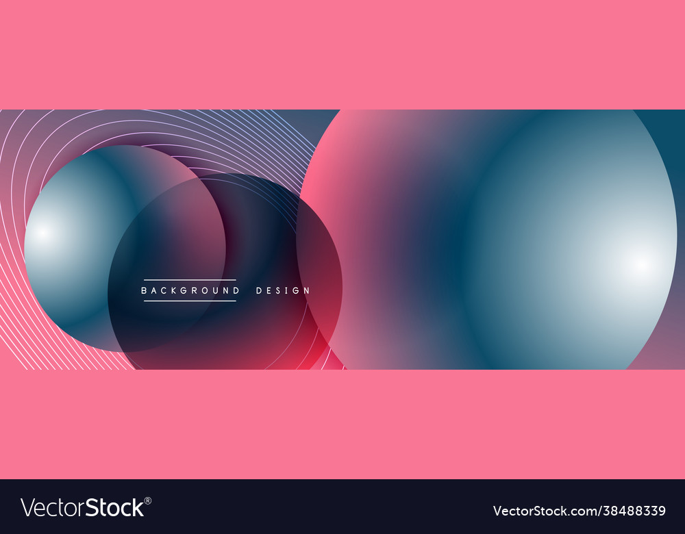 Gradient circles with shadows techno vector image Gradient circles with shadows techno