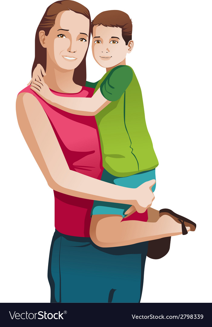 Happy mother with a child Royalty Free Vector Image