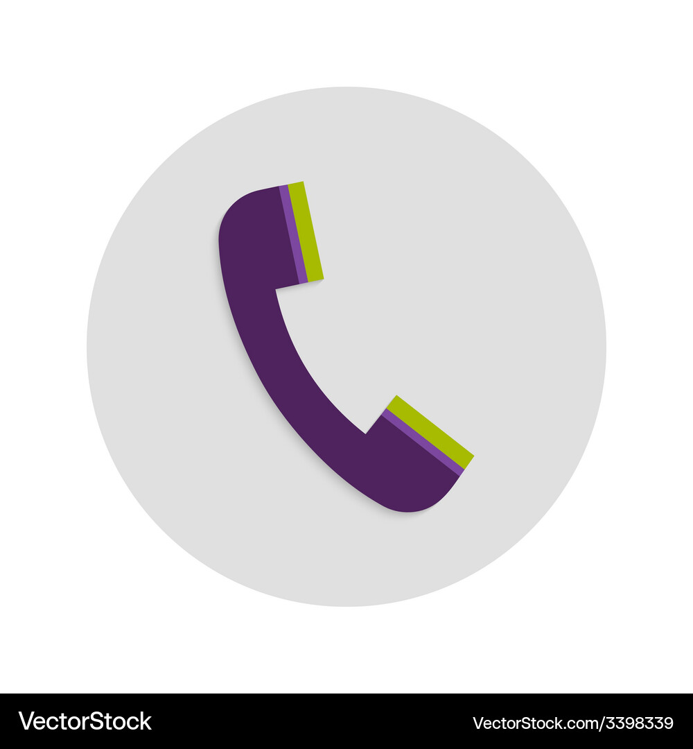 Headphone circle flat icon Royalty Free Vector Image