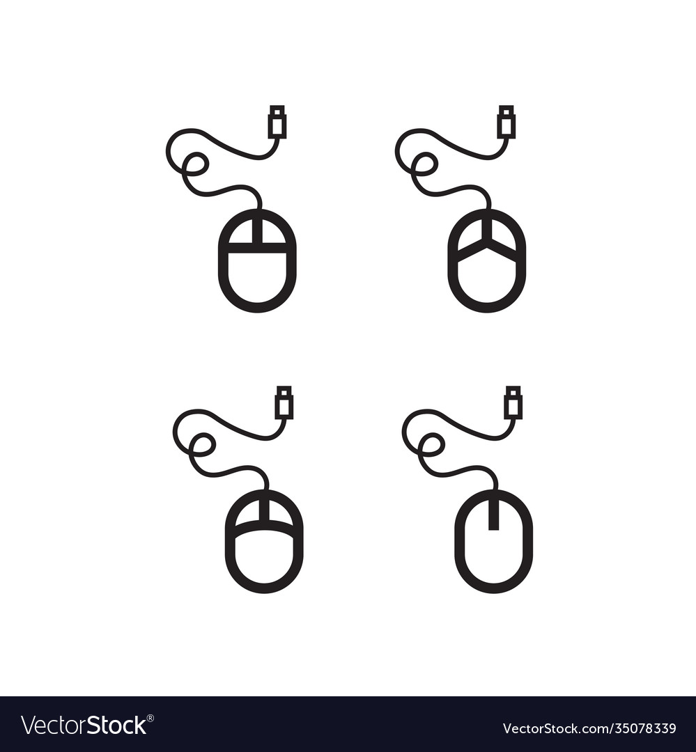 Icon set mouse computer