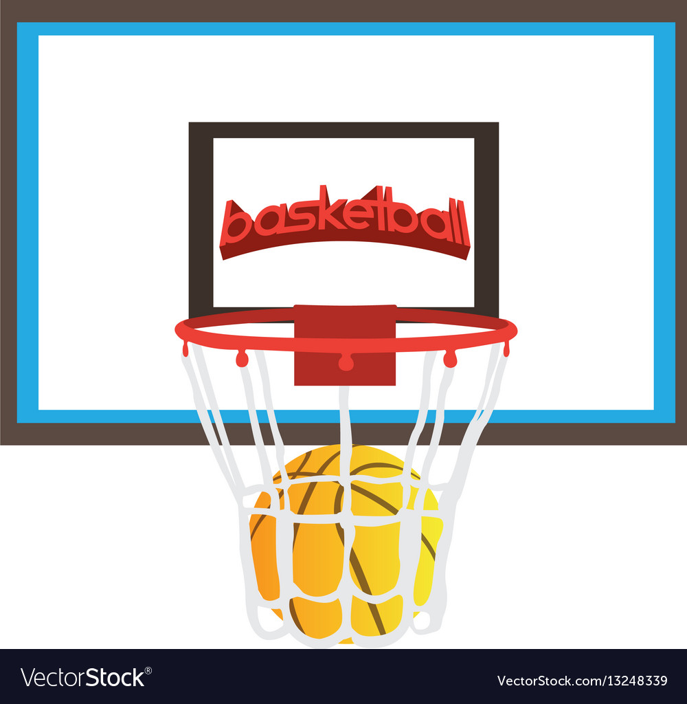 Isolated basketball emblem