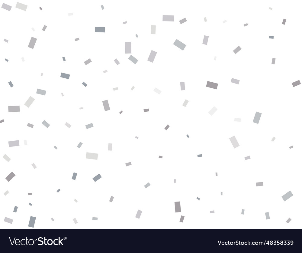 Modern light silver rectangular glitter confetti Vector Image Modern light silver rectangular glitter confetti