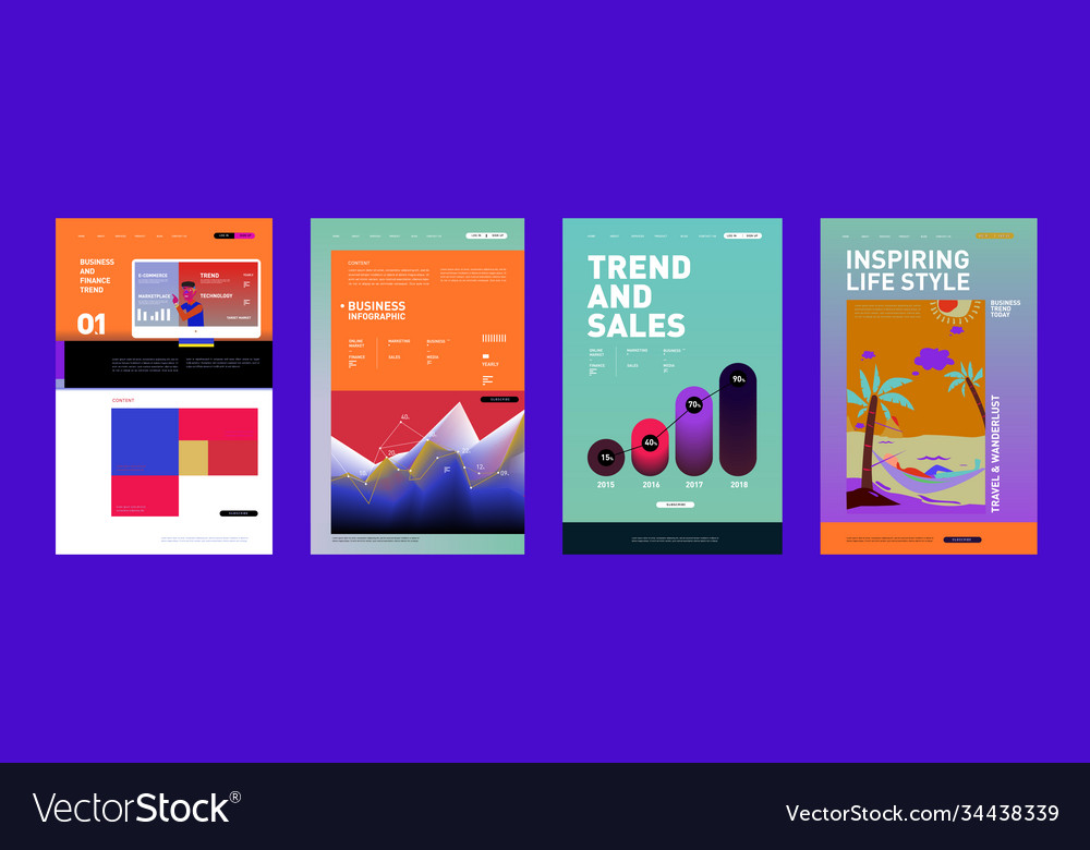 Presentation and website interface layout design