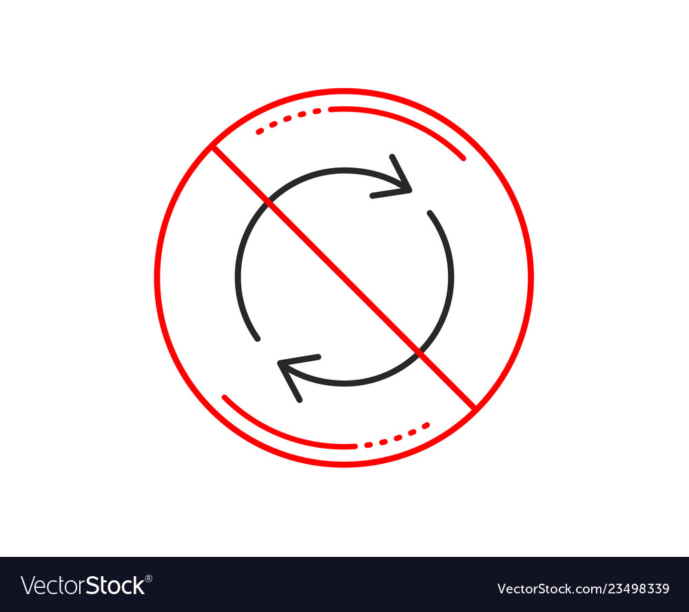 Refresh line icon rotation arrow sign