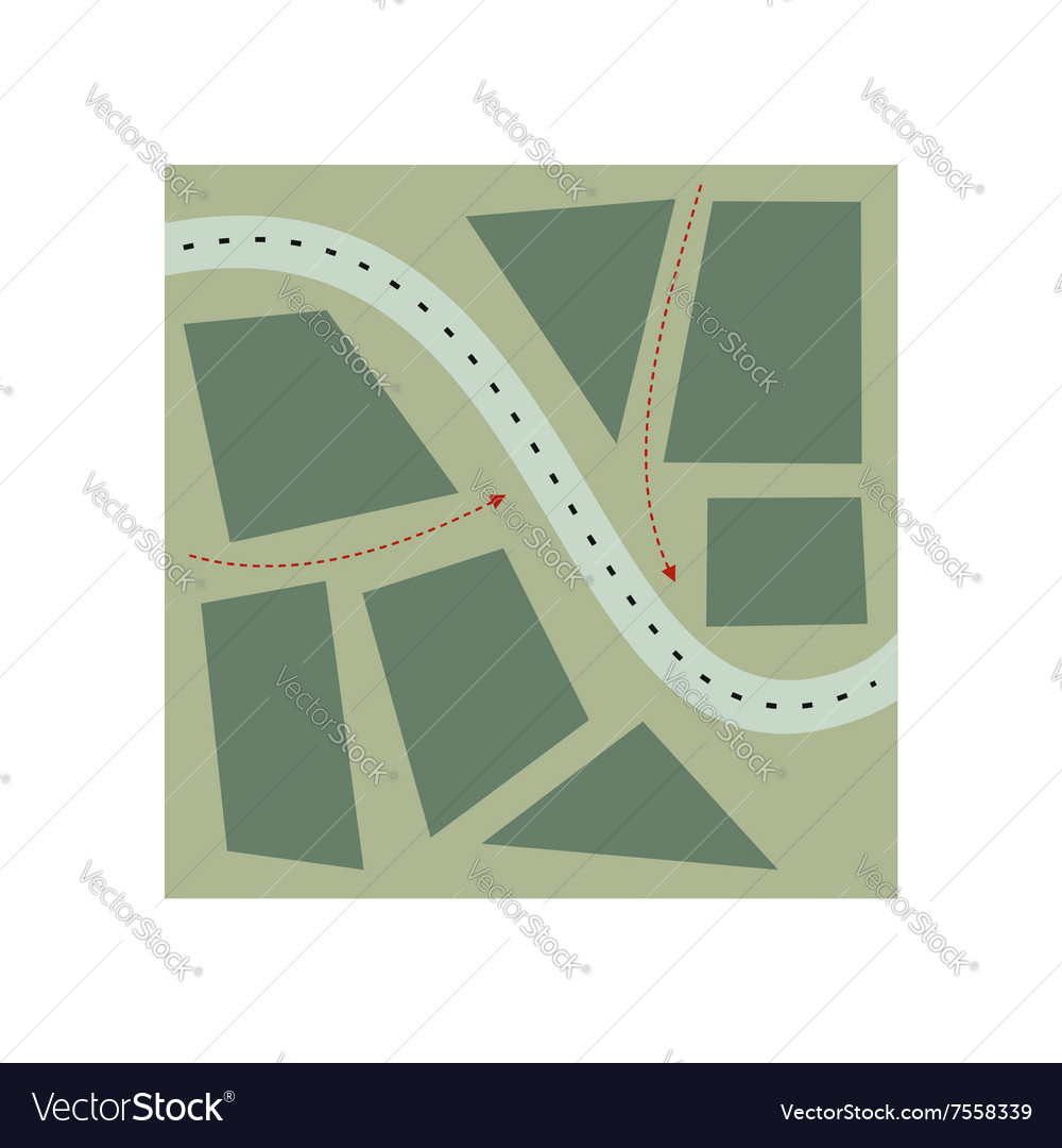 Stylized map flat Royalty Free Vector Image - VectorStock