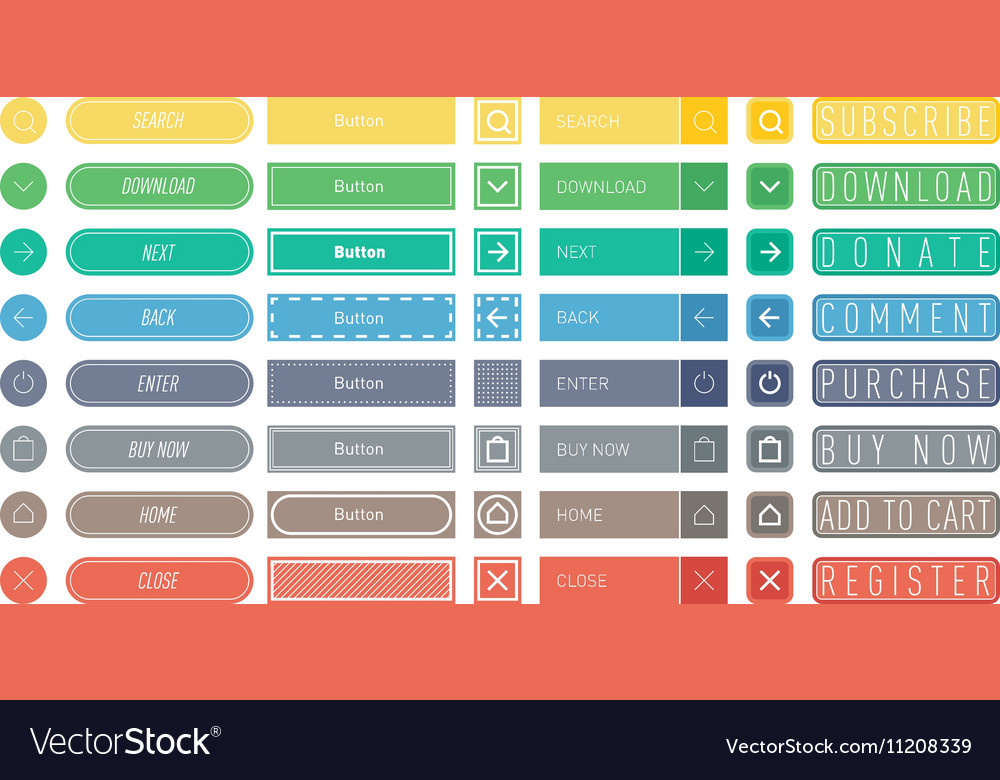 Web buttons icons