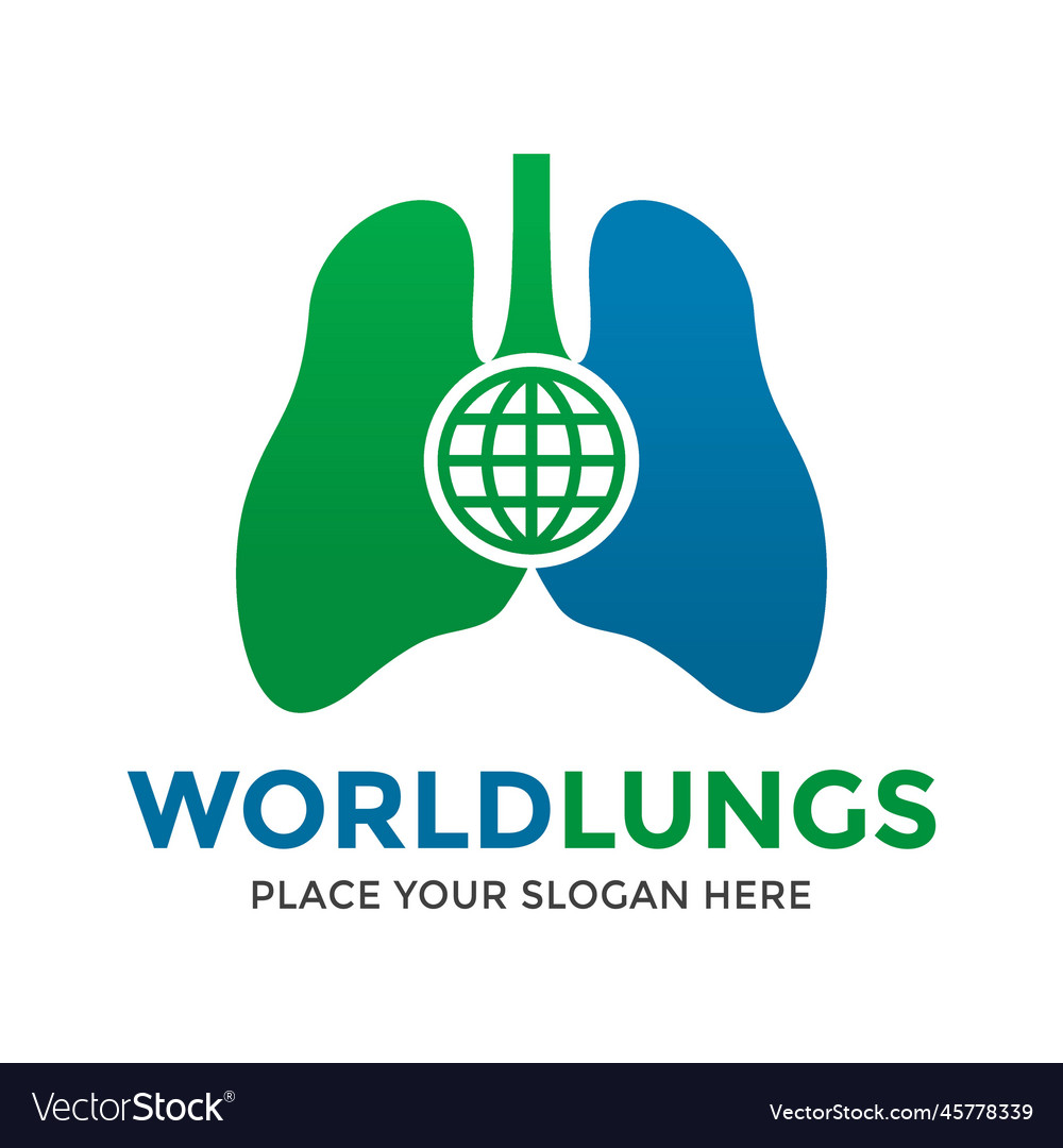 World lungs logo template this design use