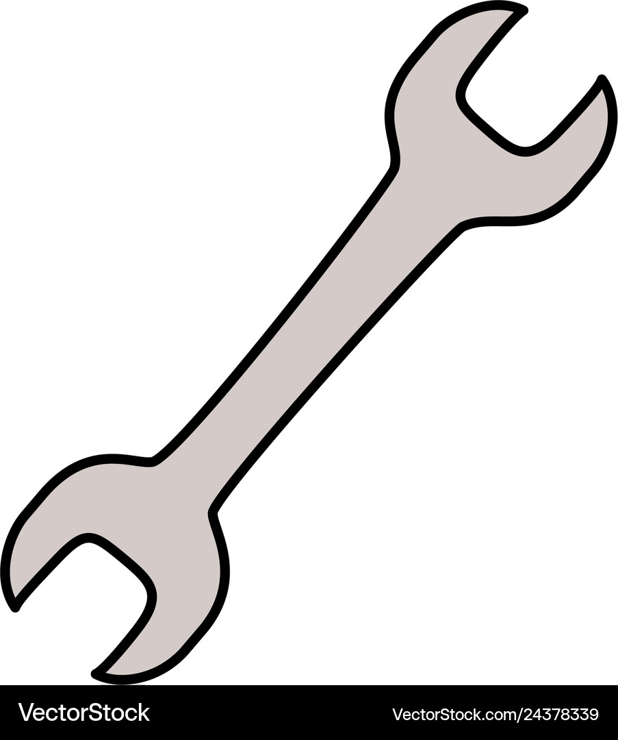 Wrench construction tool icon Royalty Free Vector Image