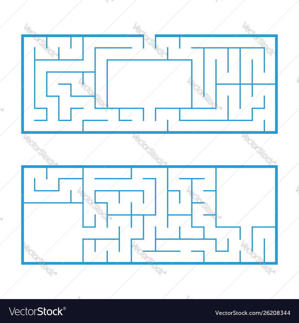 A set two rectangular labyrinths vector image A set two rectangular labyrinths