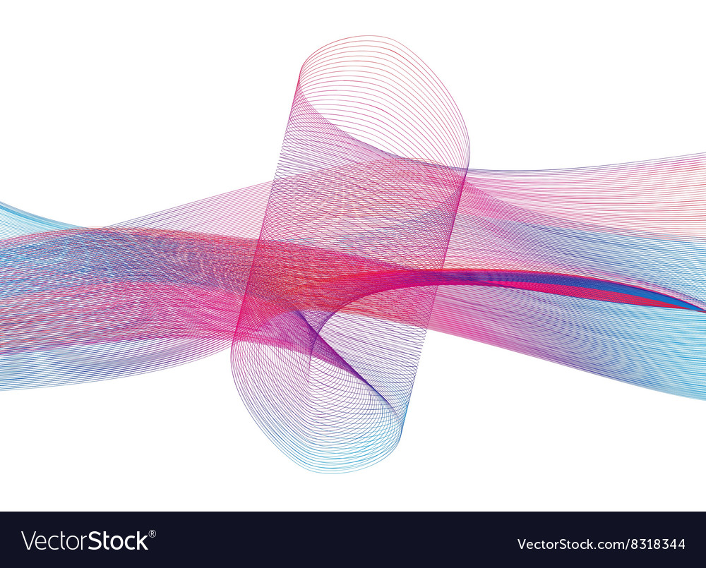 Abstract wave set on white background