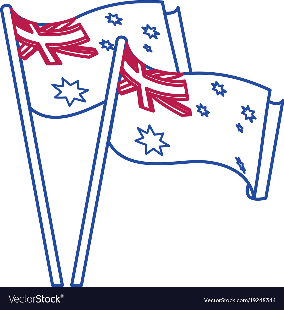 Australian flag design Royalty Free Vector Image