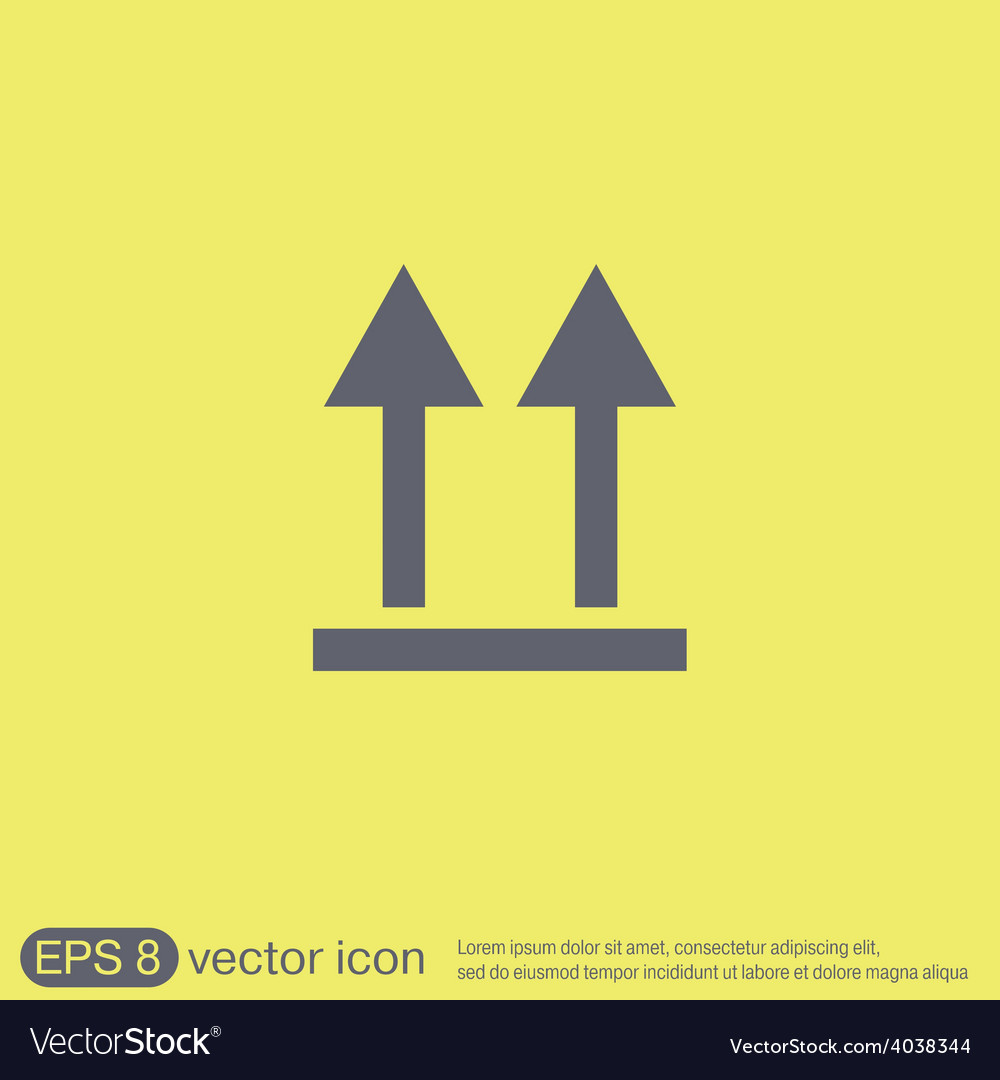Fragile symbol arrow up logistic icon