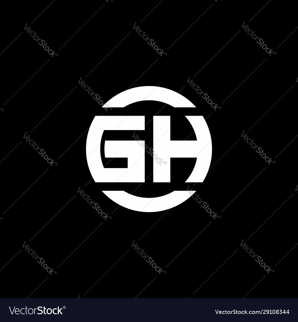 Gh logo monogram isolated on circle element