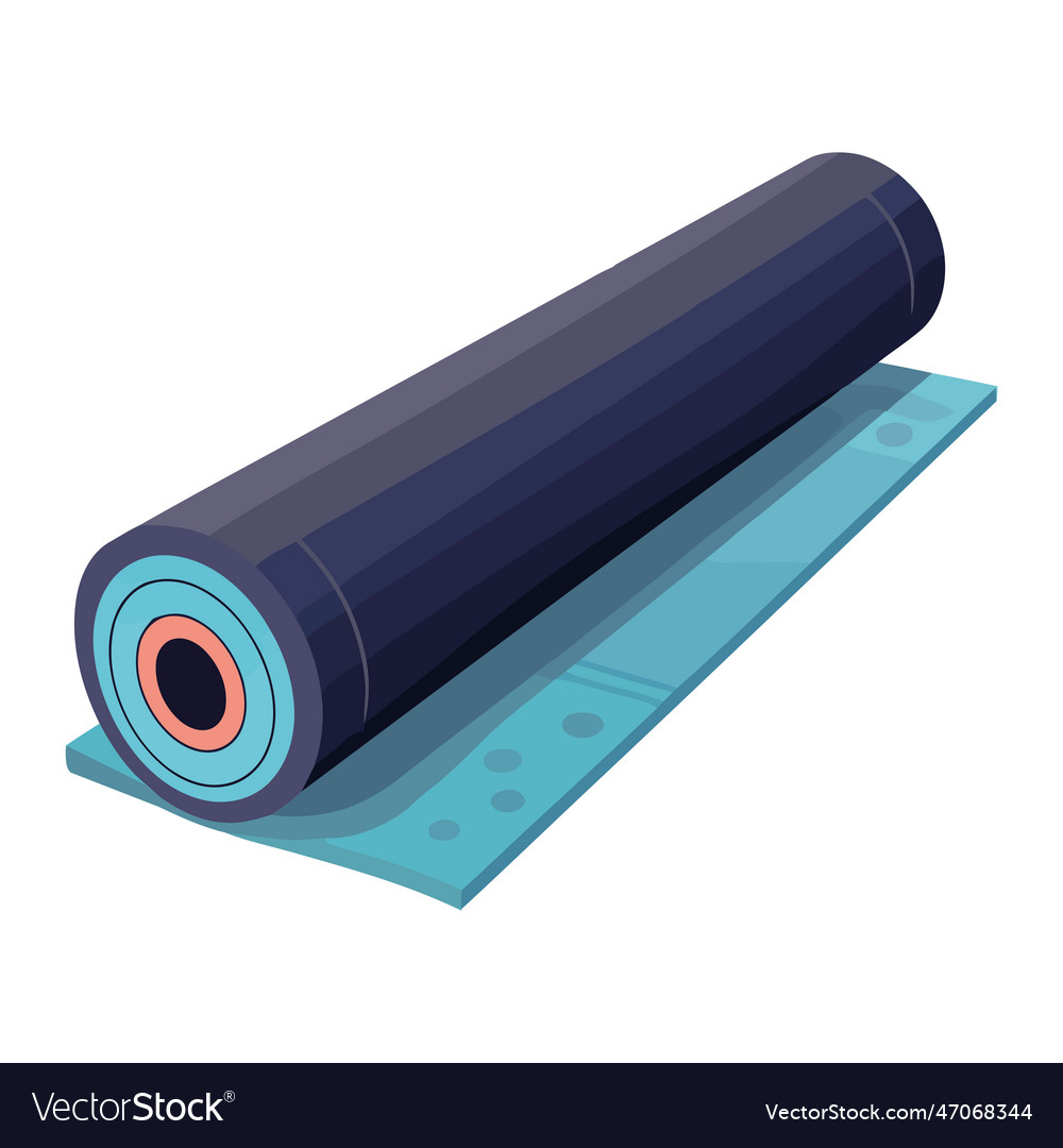 Healthy lifestyle symbolized by yoga exercise mat Vector Image