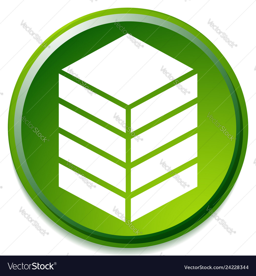Icon with tower rack storage container datacenter vector image Icon with tower rack storage container datacenter