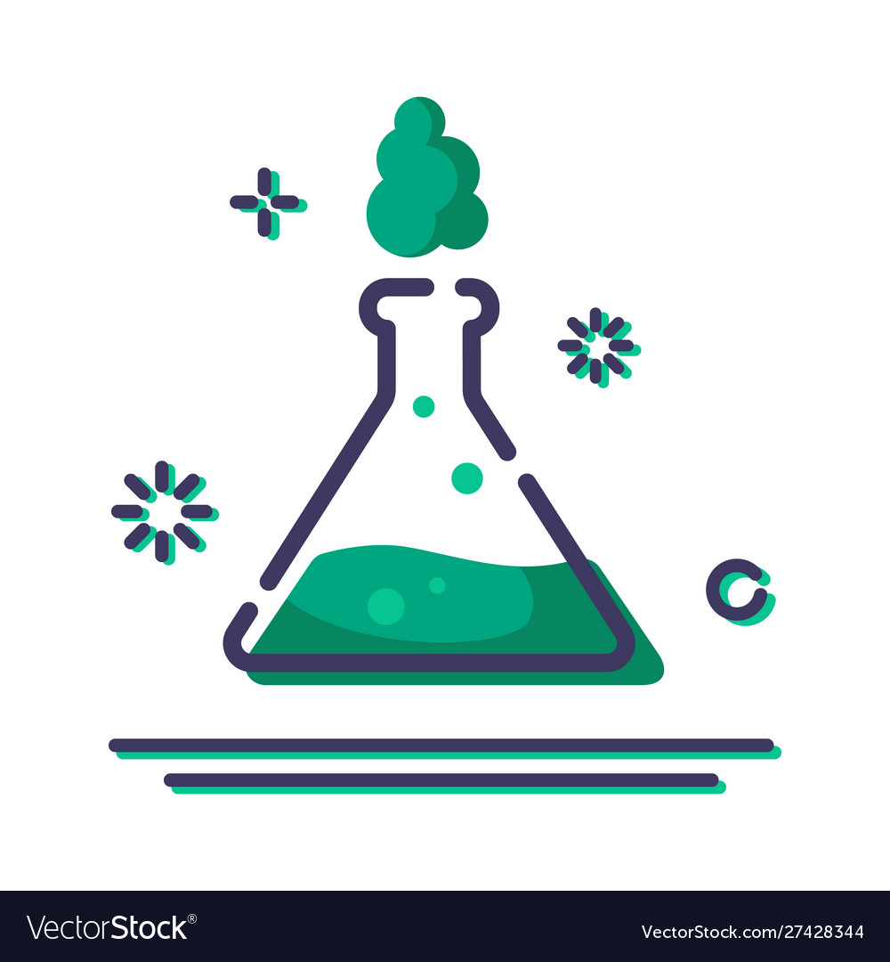Laboratory flasks icon set