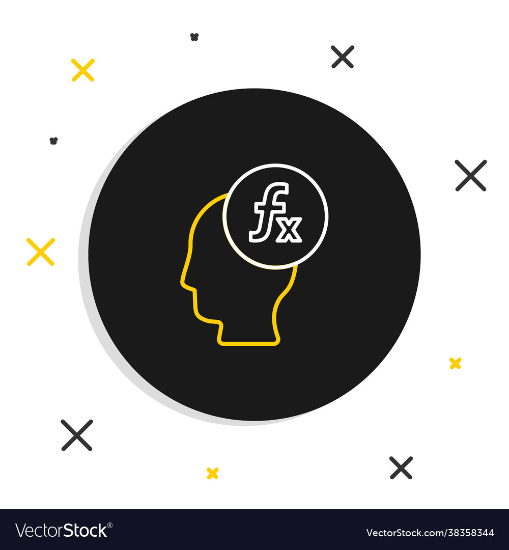 Line function mathematical symbol icon isolated vector image Line function mathematical symbol icon isolated