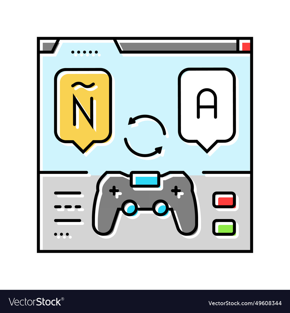 Localization game development color icon Vector Image Localization game development color icon
