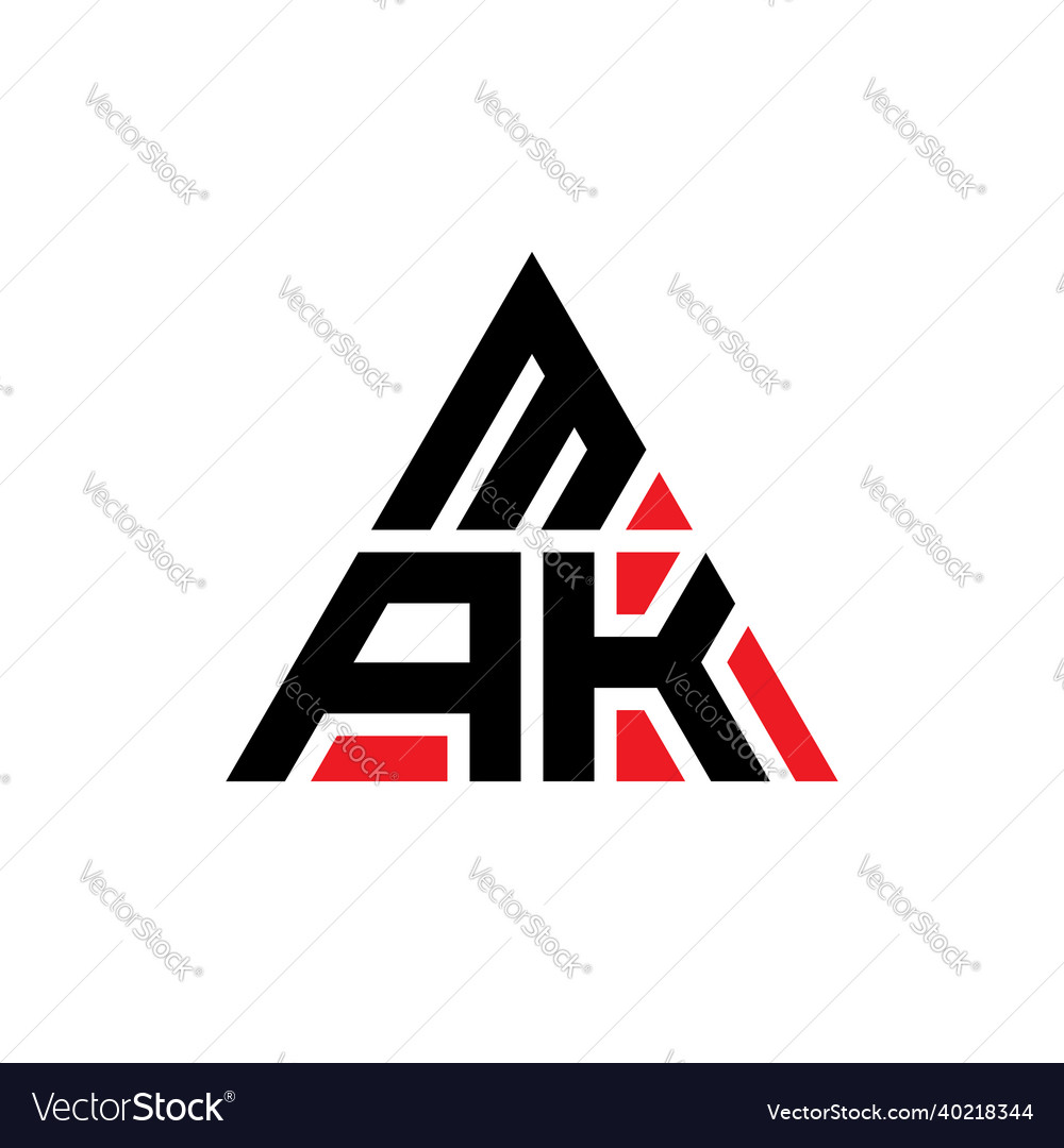 Mak triangle letter logo design