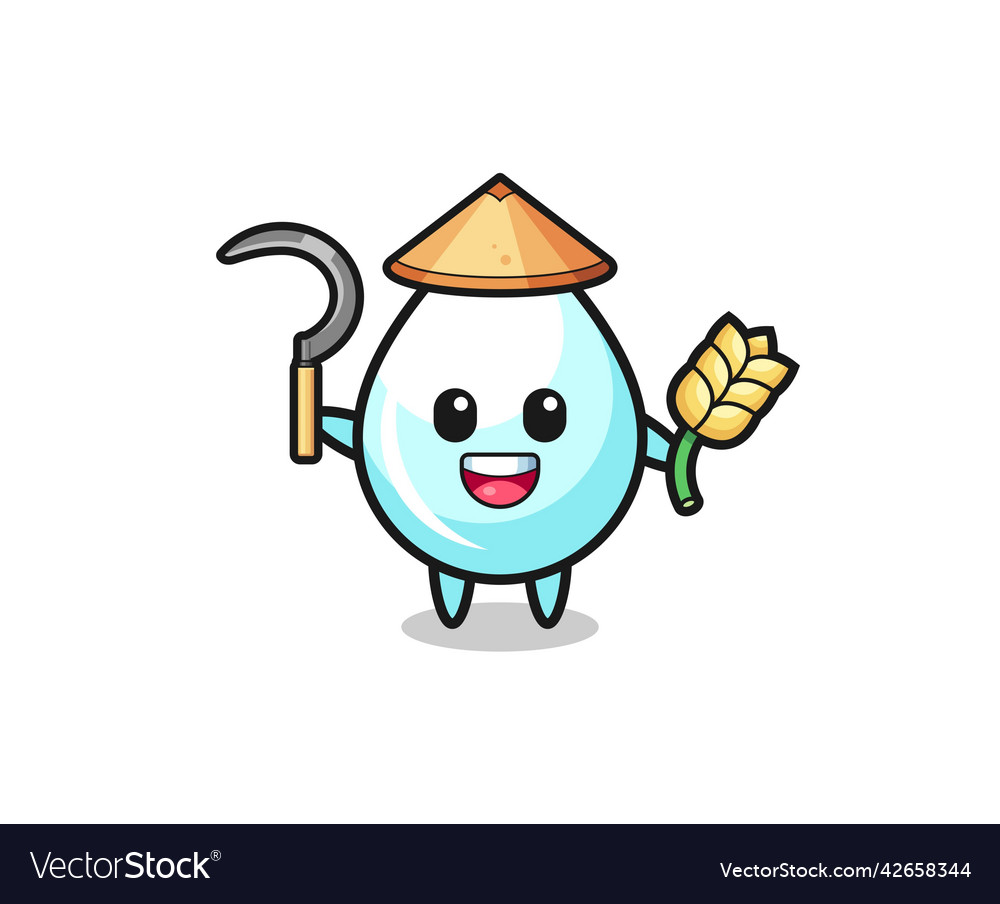 Milk drop asian farmer holding paddy