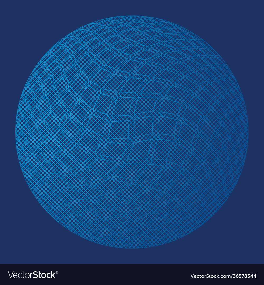 Openwork sphere abstract design element