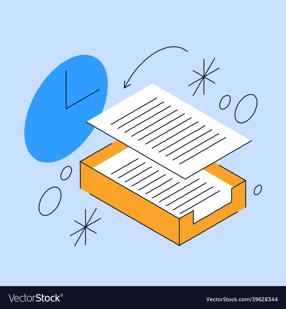 Paperwork database storage isometric