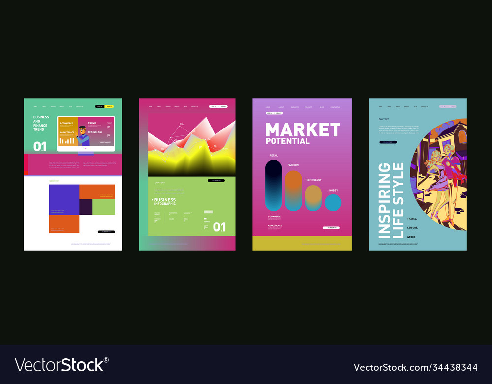 Presentation and website interface layout design